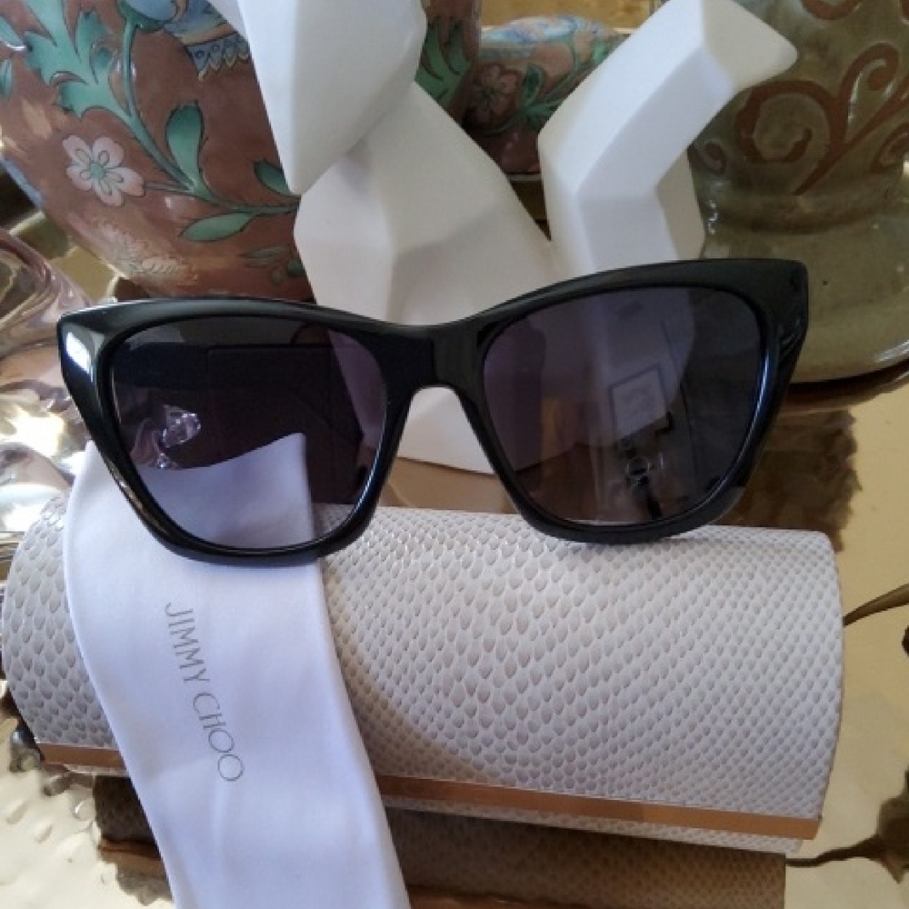 Jimmy Choo Black Sunglasses. Style Rikki/G/S 55mm 16 140.